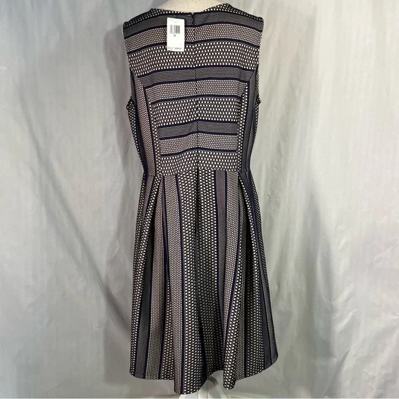 Monteau Blue Overlay Tan Lining Sleeveless Fit & Flare Dress Plus Size XXL - Picture 6 of 11